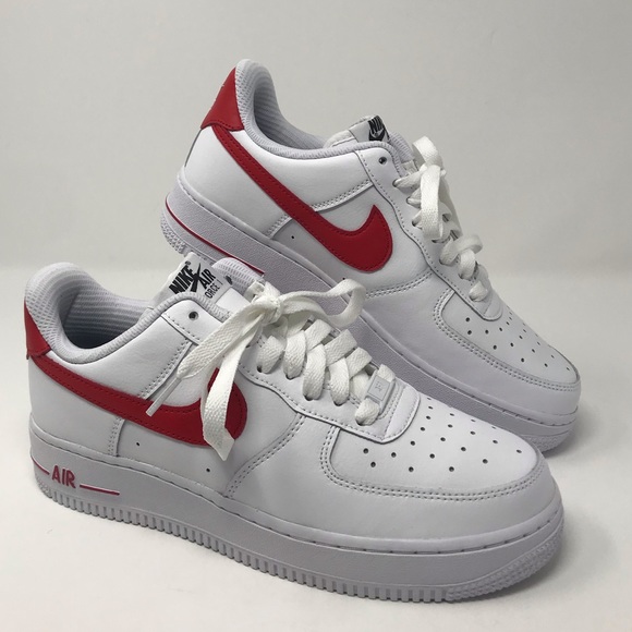 Nike Shoes - Nike Custom Air Force 1 Leather Parker White RedW